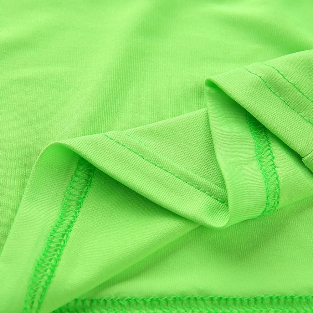 Женские топы на одно плечо неоновый зеленый желтый сексуальный короткий летний Топ без бретелек сплошной Женский Топ