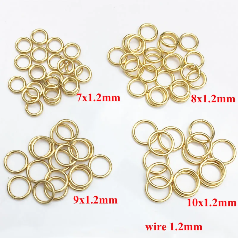 100pcs Stainless Steel Jewelry Findings Gold Tone Open Jump Rings Connectors DIY For Jewelry Making 3.5mm-10mm