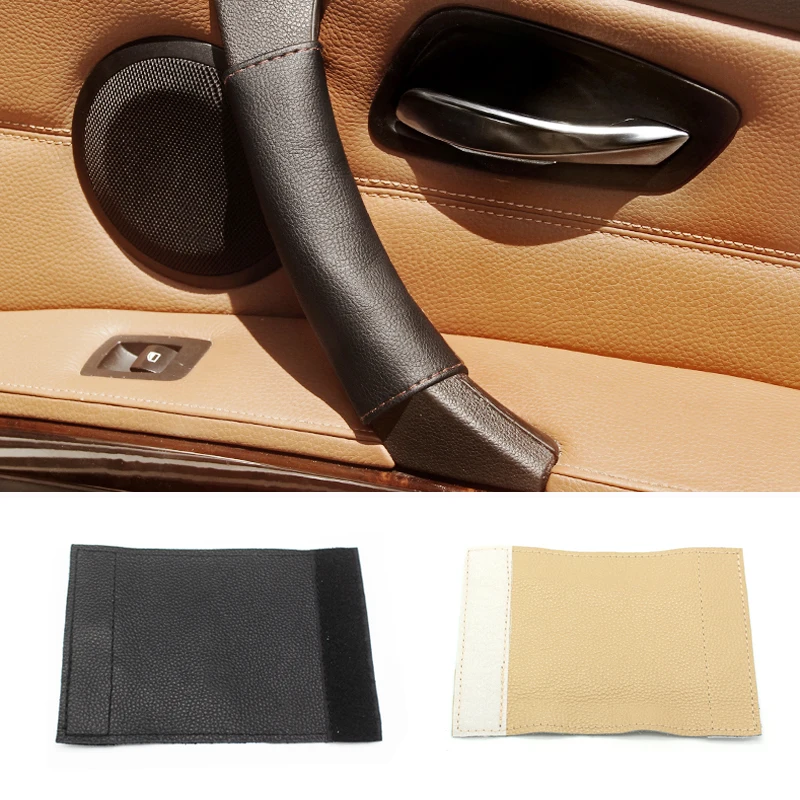 

For BMW 5 Series E60 E61 520 523 525 528 530 Interior Magic Paste Genuine Leather Right / left Door Panel Handle Pull Trim Cover