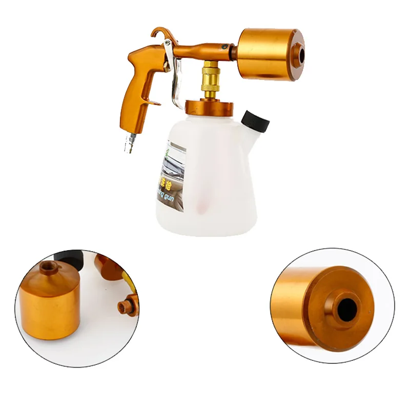 

New Gold Steel Metal Black Tornador Portable Tornado Foam Car Wash Gun For Car Paint Care Cars Air Opearted Car Wash Equipment