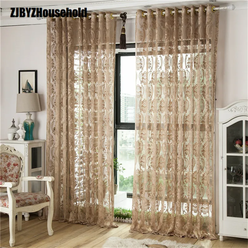 

2018 New Korean Embroidered Hollow Screen Window Tulles for Living Dining Room Bedroom