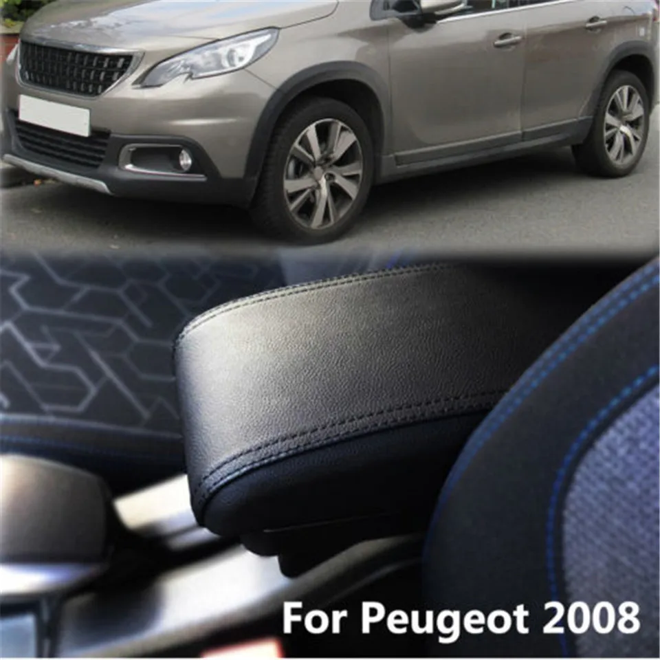 Подлокотник с разъемом USB коробка для peugeot 2008 из искусственной кожи центральный