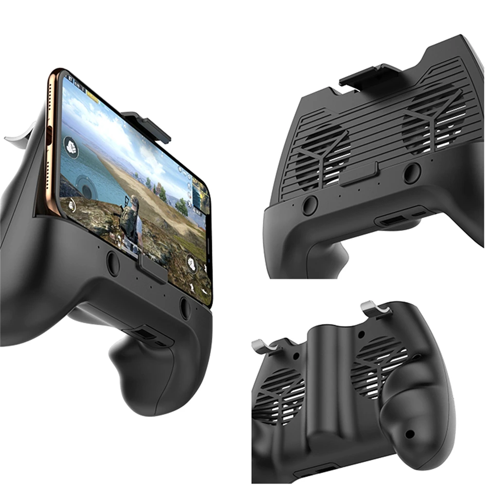 

FOR Apple Bluetooth PUBG Gamepad for IOS for iphone 6 7 8 XS MAX Game Controller Double Fan Joystick Grip Handle Gamepads