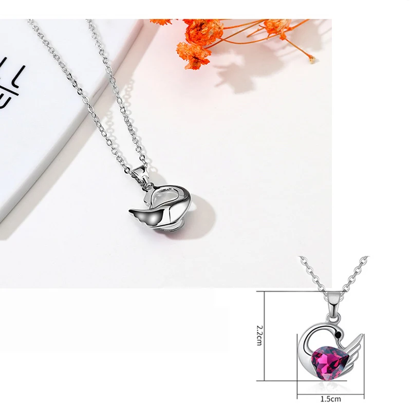 Перегородка новинка лебедь животные ювелирные изделия кристаллы Swarovski подвеска