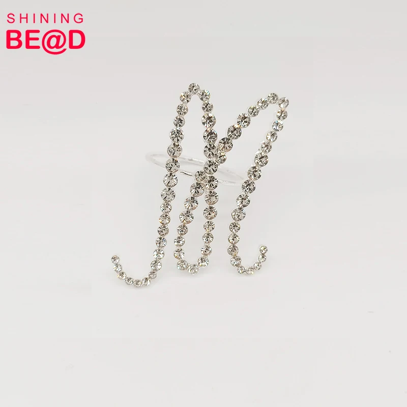 Wholesale-Metal-Fancy-Napkin-Ring-Silver-Letter