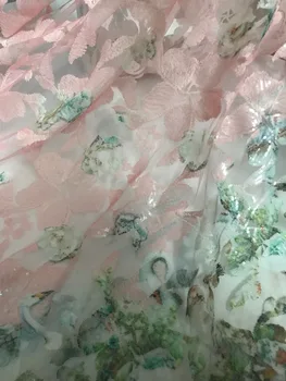 

wholesale L-62318 African net lace fabric (5yards/lot) french embroidery tulle lace fabric