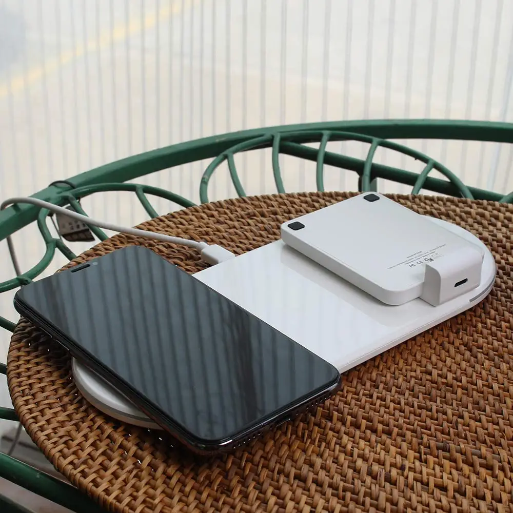 3 in 1 Qi Wireless Charger For iPhone Xs Max X 8 Plus Ultra thin Fast