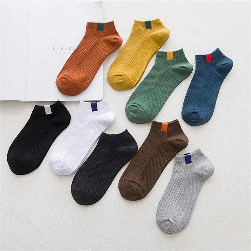 Men Socks Cotton Ankle Socks For Men's Business Casual Short Socks Male ...