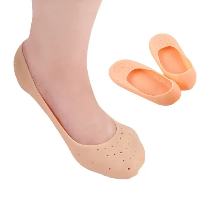 1 пара Силикагель покрытие для ног для мужчин и женщин силиконовые носки-лодочки покрытие для ног трещина предотвращение, анти-пятка