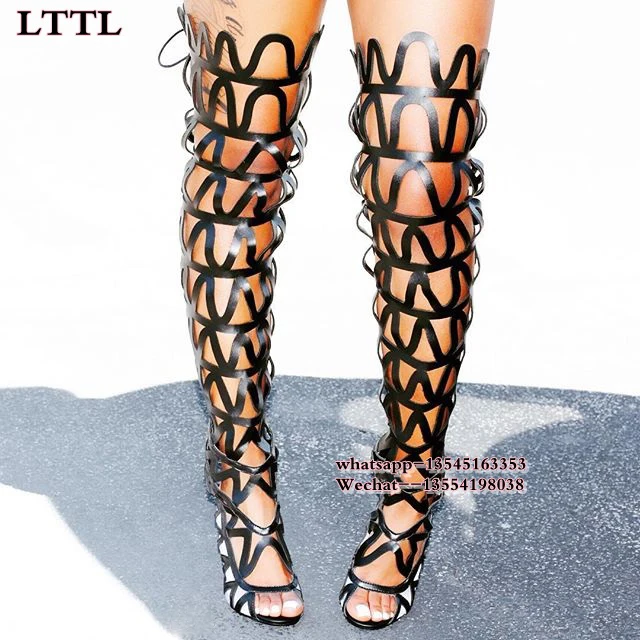 thigh high gladiator sandals