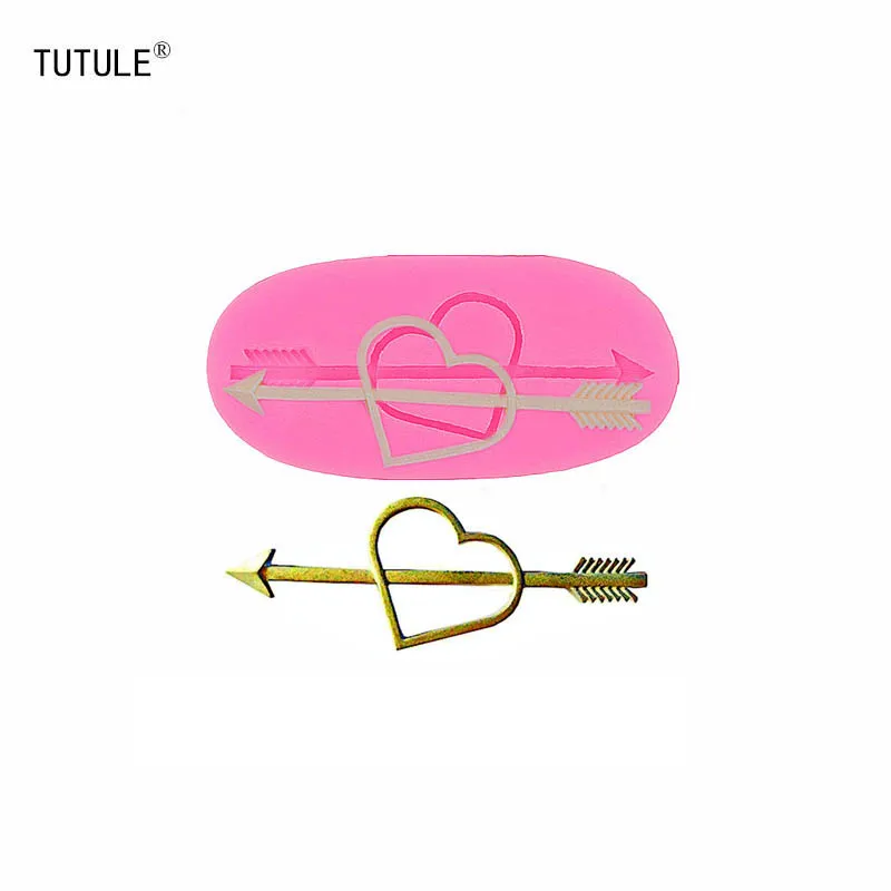 

Gadgets - Arrow of love, A silicone food safe mold chocolate candy polymer clay valentines day tiny small charm silicone mold