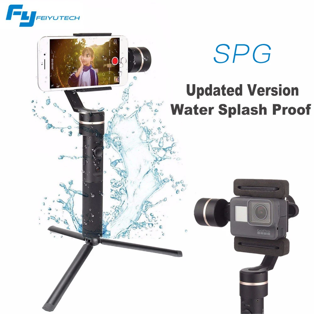 

Feiyu Phone Gimbal Tripod SPG Upgraded version Splash-Proof Design 3 Axis Handheld Stabilizer for iPhone Huawei for Action cam