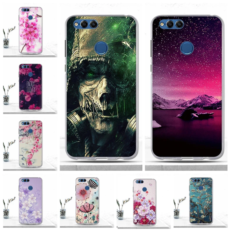 

3D Relief Case For Huawei Honor 7X Honor7X Case Soft Silicone TPU Cover Case For Huawei Honor 7 X Honor 7X Protector Phone Cases