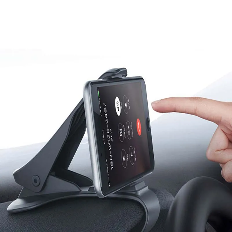 6.5inch Dashboard Car Phone Holder Easy Clip Mount Stand Car Phone Holder GPS Display Bracket Classic Black Car Holder Support