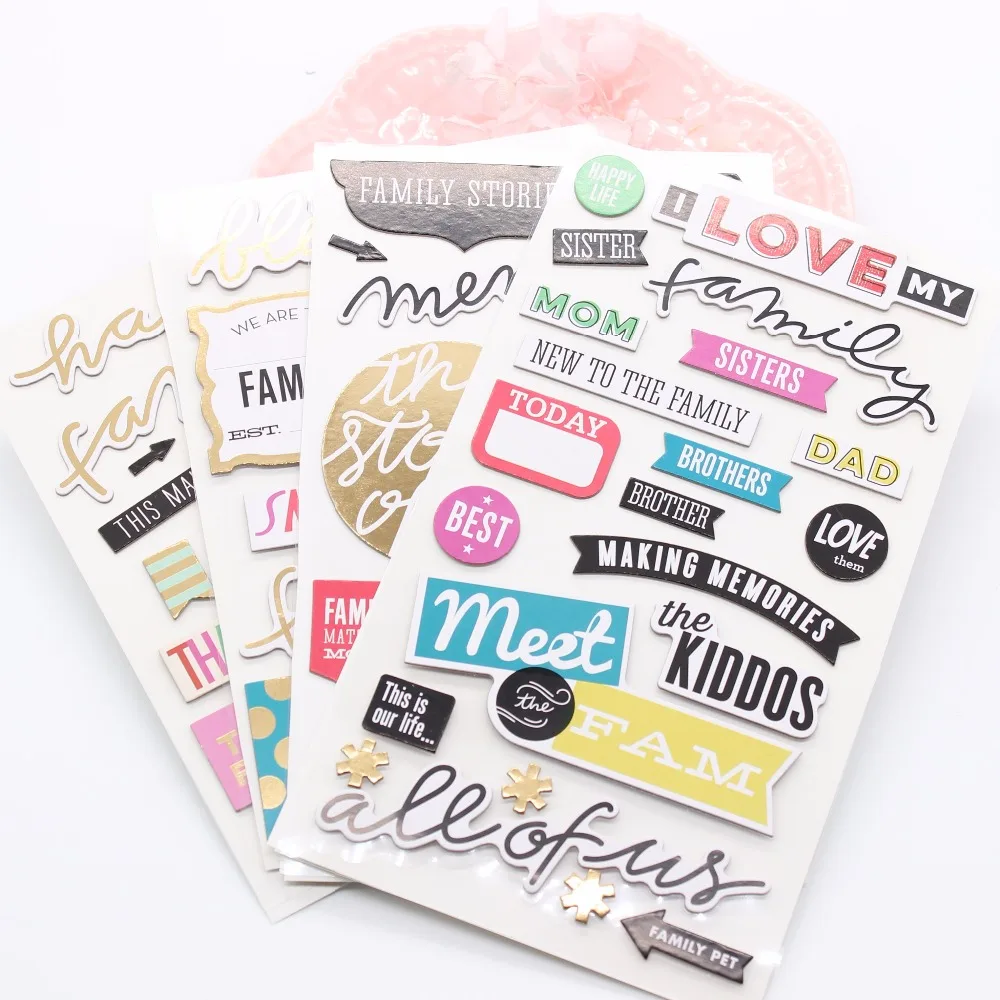 KSCRAFT My Friends 3D Die Cut Self-adhesive Stickers for Scrapbooking Happy Planner/Card Making/Journaling Project