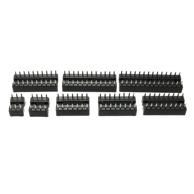 Buy 95pcs DIP IC Sockets 6/8/14/16/18/20/24/28 Pins Adapter Solder Type Socket Kit