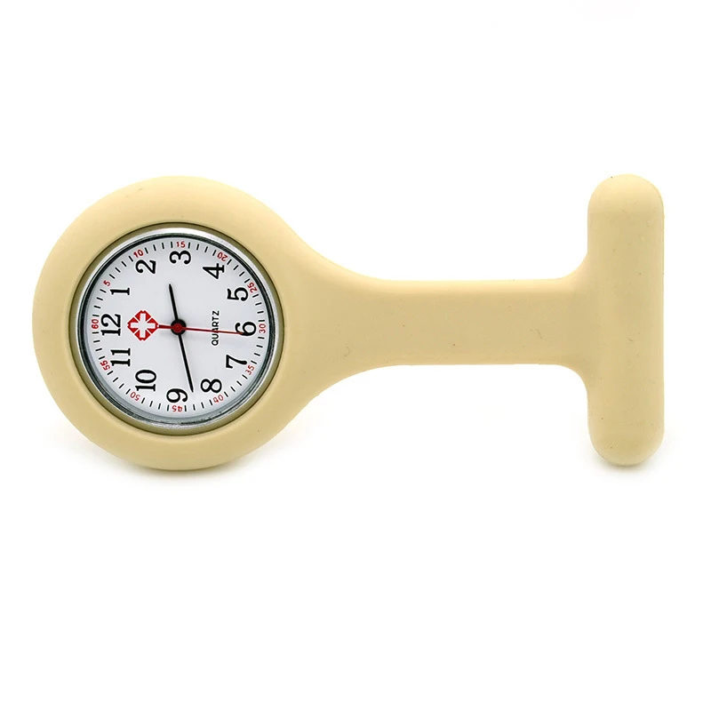 

MJARTORIA Jelly Color Nurses watch Fob Watch Silicone Rubber Band Brooches Medical Nurse Watches Women Doctor Hospital Supplies