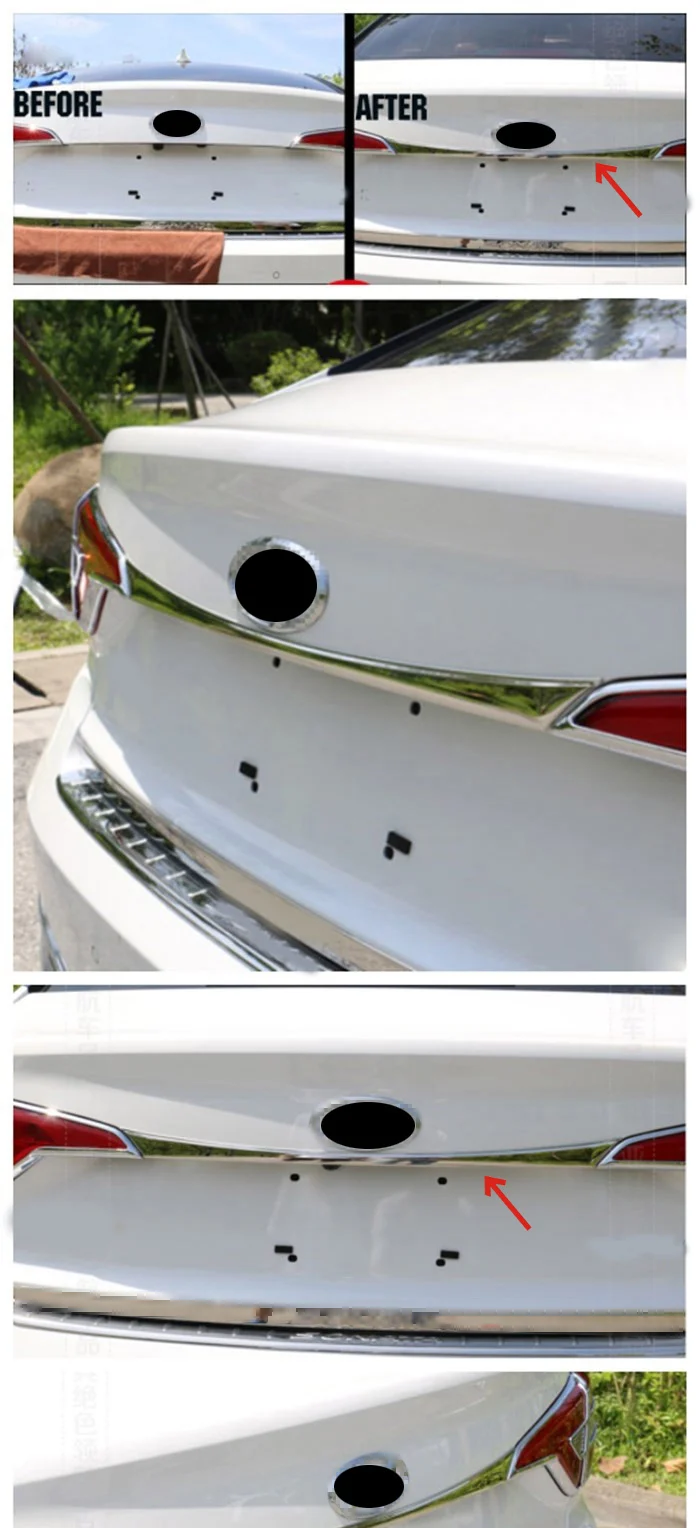 Популярные аксессуары подходят для hyundai SONATA LF хромированная Задняя Крышка багажника Накладка багажника декоративная накладка на задние двери Дверная полоса