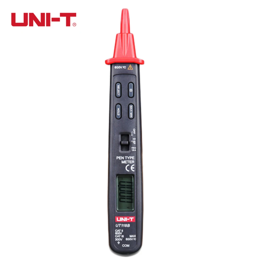 

UNI-T UT118B 3000 Counts AC DC EF Pen-Type Digital Multimeter Capacitance Current Vlotage Meter Tester Ammeter Vlotmeter