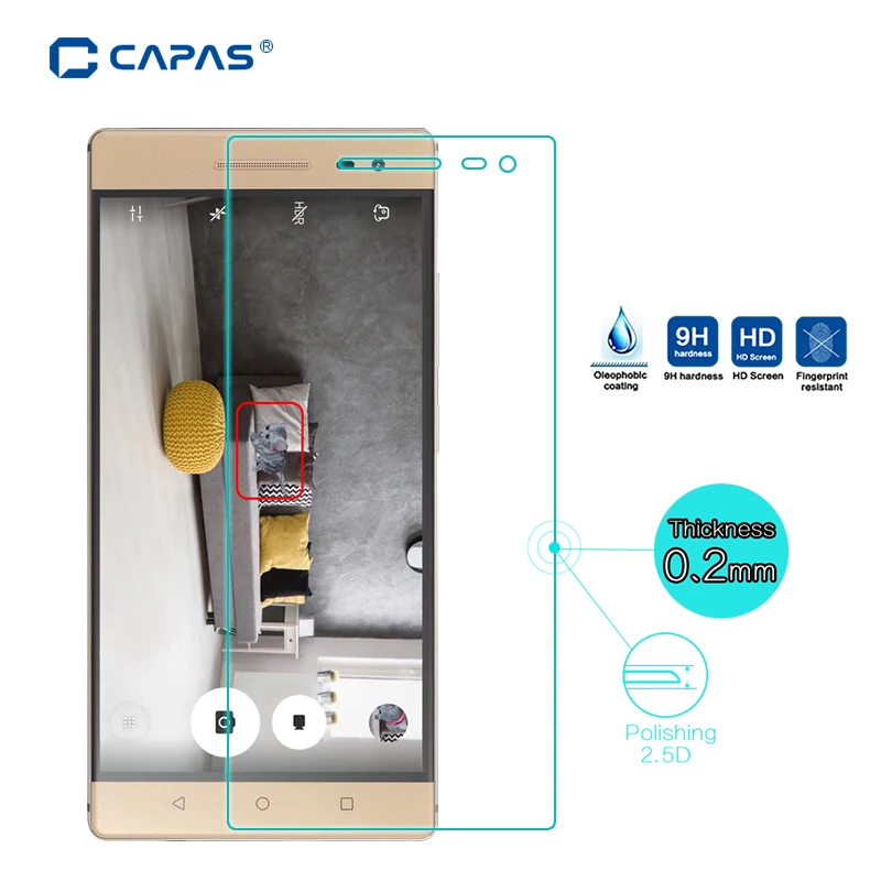 

Original CAPAS for Lenovo Phab 2 Pro Tempered Glass Screen Protector Phab2 Pro Pb2-690N Pb2-690 Explosion proof Protective Film