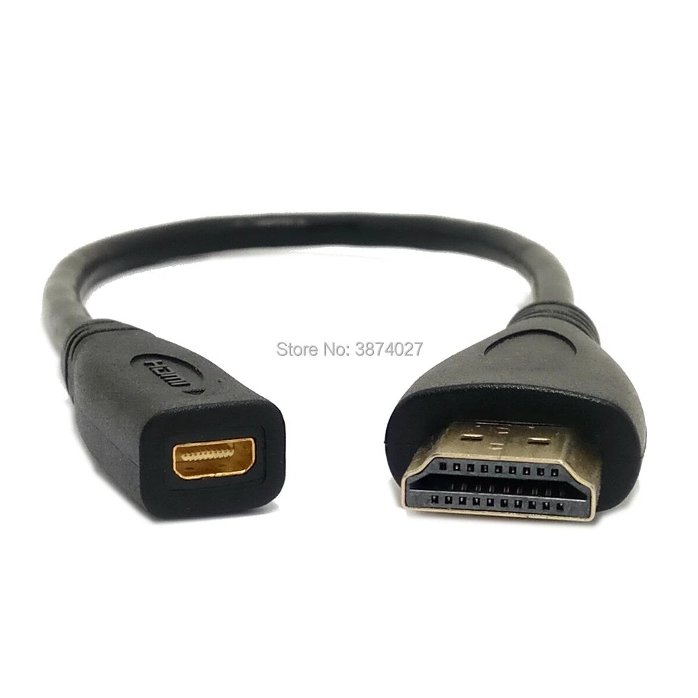 20 см разъем micro-HDMI Женский к HDMI Мужской Кабель-адаптер