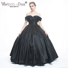 Элегантное черное бальное платье Милая шея с открытыми плечами Бисероплетение Формальные Вечерние платья Атласное Вечернее Платье Vestido De Noiva