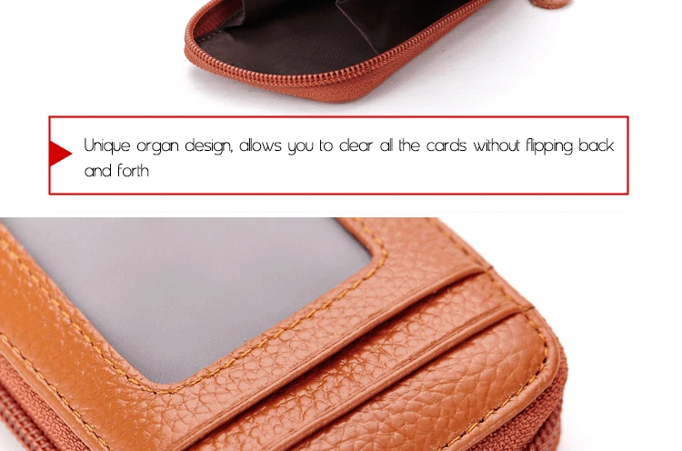 Miyahouse Mini Genuine Leather Card Holder Purse Women Wallets Unisex Credit Card Holder Pillow Holder Coin Card Bag