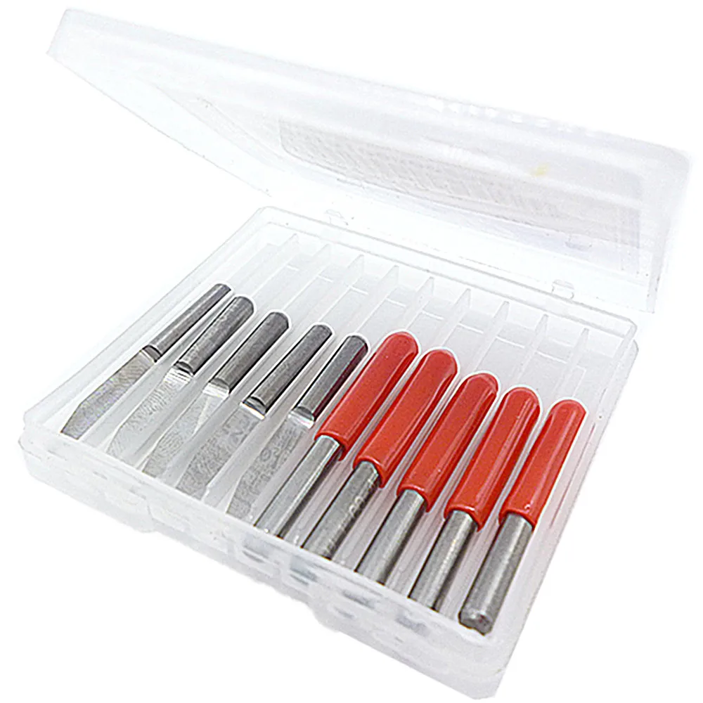 10pc Carbide Pcb Drill Bit Acrylic Abs Pvc Nylon Copper Engraving CNC Bit Router Tool 30 Degree