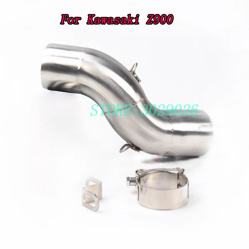Tubo de Escape modificado de motocicleta z900 tubo de conexión de acero inoxidable tubo de enlace medio tubo de Escape para Kawasaki z900