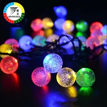 Coversage 30 светодиодов солнечные огни для украшения сада наружное водостойкое праздничное освещение Фея лампы струнные огни шар Рождество