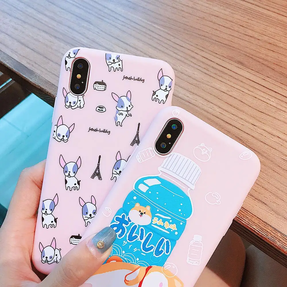 Shiba Inu Muster Telefon Fällen Für iPhone 7 8 Weiche Silikon Fall Abdeckung Für iPhone 6 6 s 7 8 p