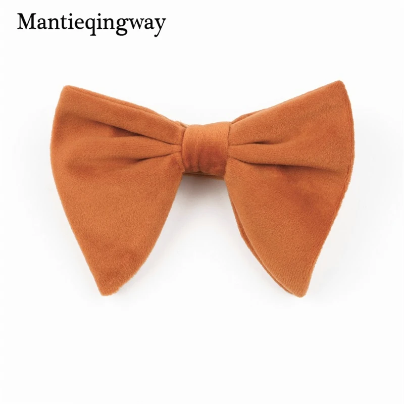 002C Mantieqingway, новинка, модный бархатный галстук-бабочка с большим бантом для женщин, мужчин, жениха, Свадебный галстук-бабочка, обтягивающий, сплошной цвет, Gravatas, тонкий черный галстук - Цвет: 002C