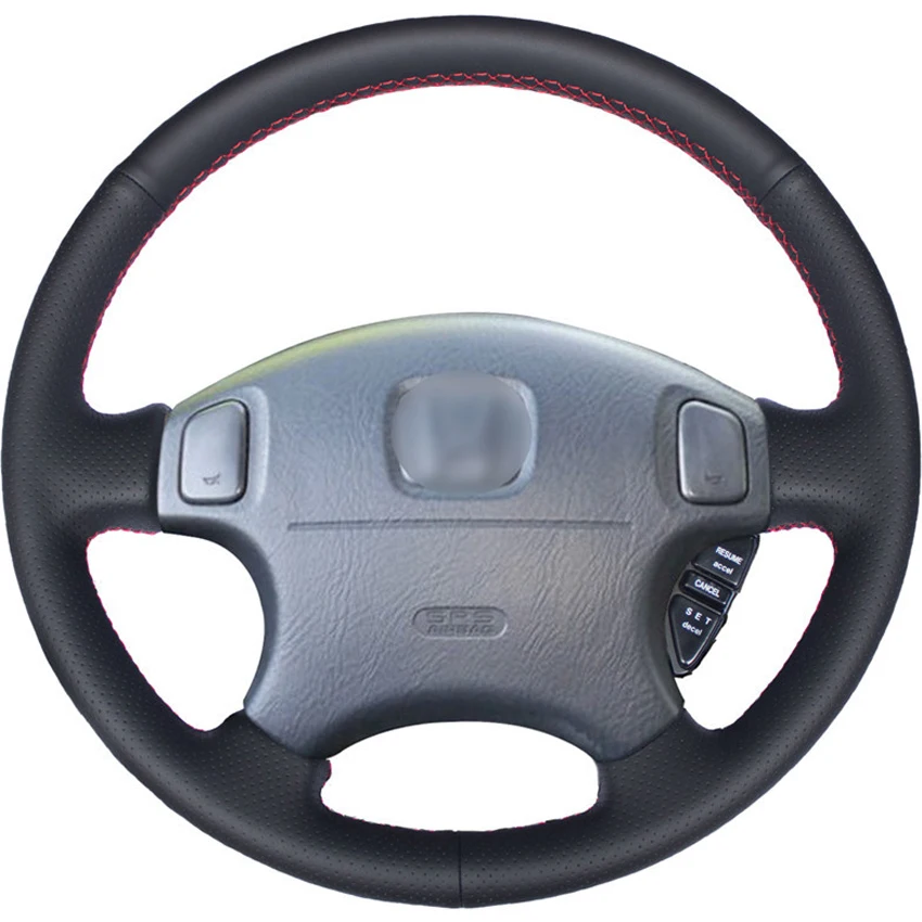 Черный PU искусственная кожа DIY чехол рулевого колеса автомобиля для Honda CRV CR-V 1997-2001 Accord 6 1998-2002 Odyssey 1998-2001 Prelude