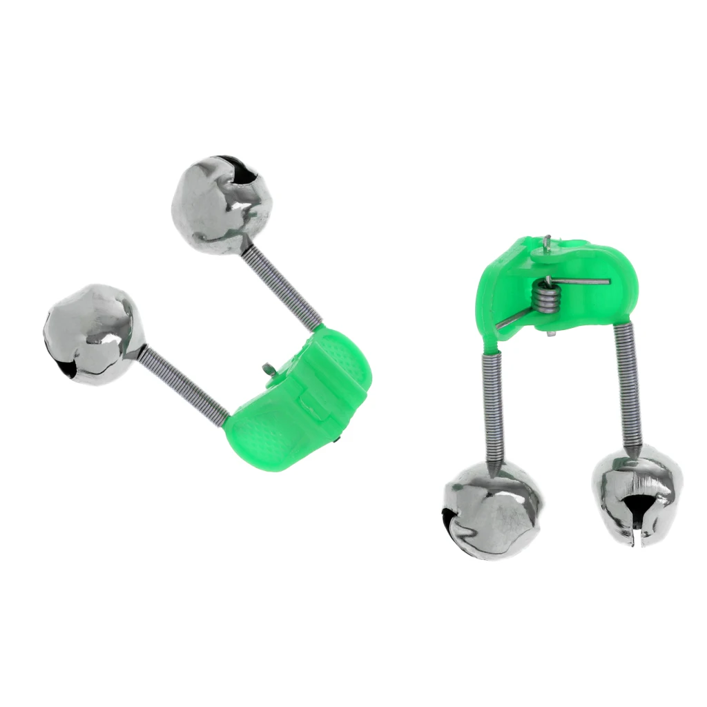 30 PCS Fishing Rod Alarm Clip Style Dual Alert Bells Suitable for All Kinds of Sea Rod Color Random Fishing Accessories