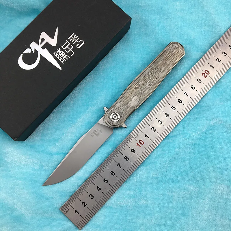 

CH3505 flip folding knife S35VN blade ball bearing TC4 titanium alloy handle camping hunting pocket fruit knife EDC tool collect