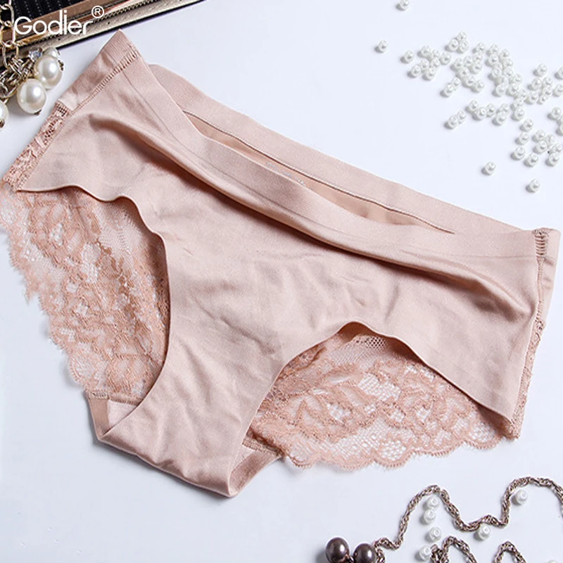 5 шт. женские кружевные бесшовные хлопковые трусы Размеры M L XL|briefs ladies|woman panties