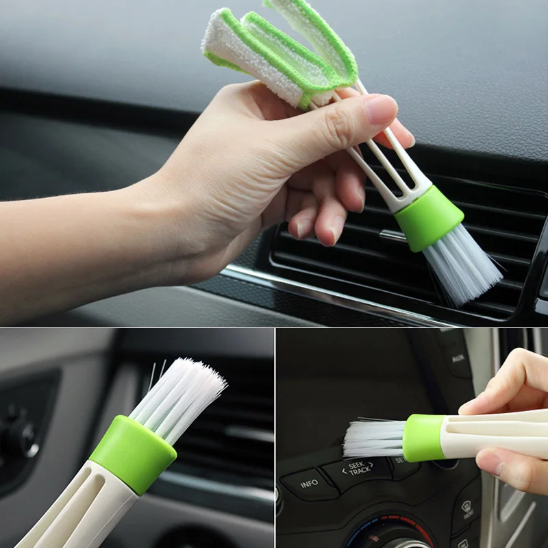 Buy Car Air Vent Slit Cleaner Brush Portable Double