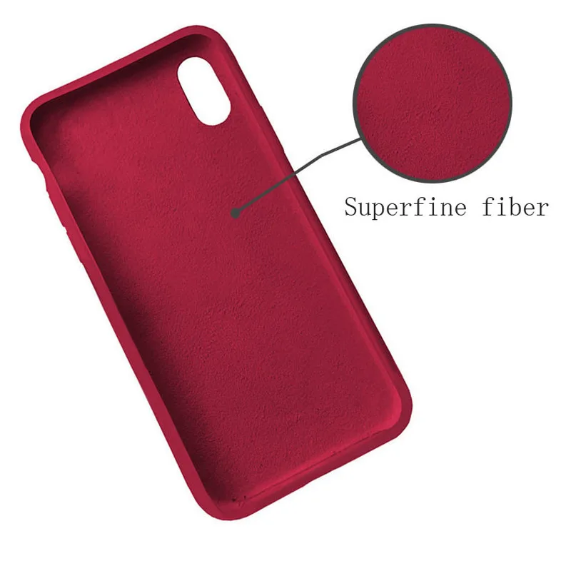 Funda de silicona líquida Original OCHGEP 8 para iPhone 7 Plus X/XS para iPhone X XS 7 8 fundas de teléfono con embalaje al por menor