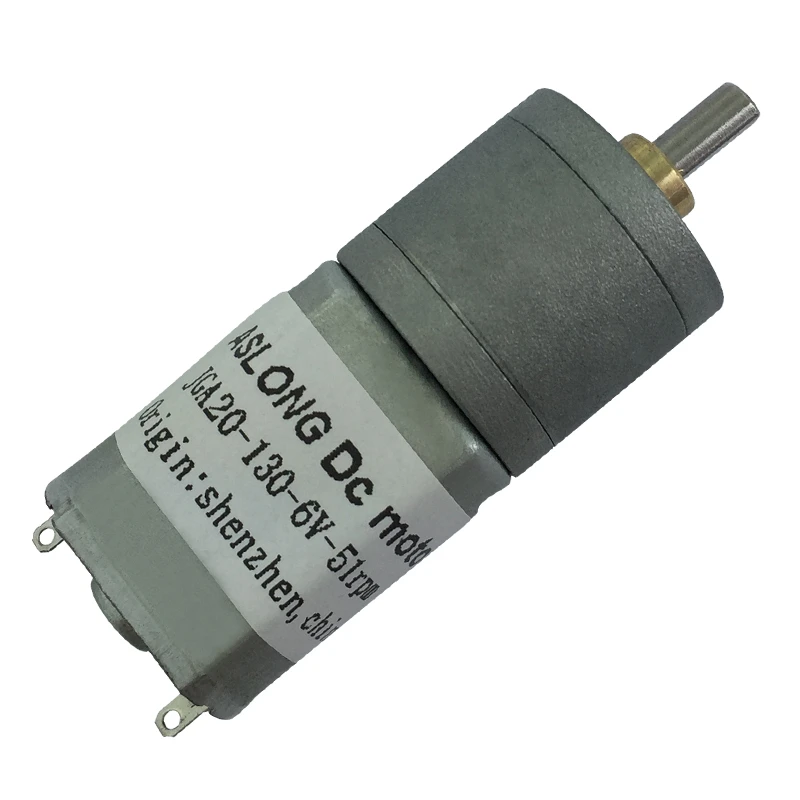 

JGA20-130 mini DC motor motor 6V 12V low noise high torque 12/15/24/28/30/36/60/72/120/144/240/288RPM LF1
