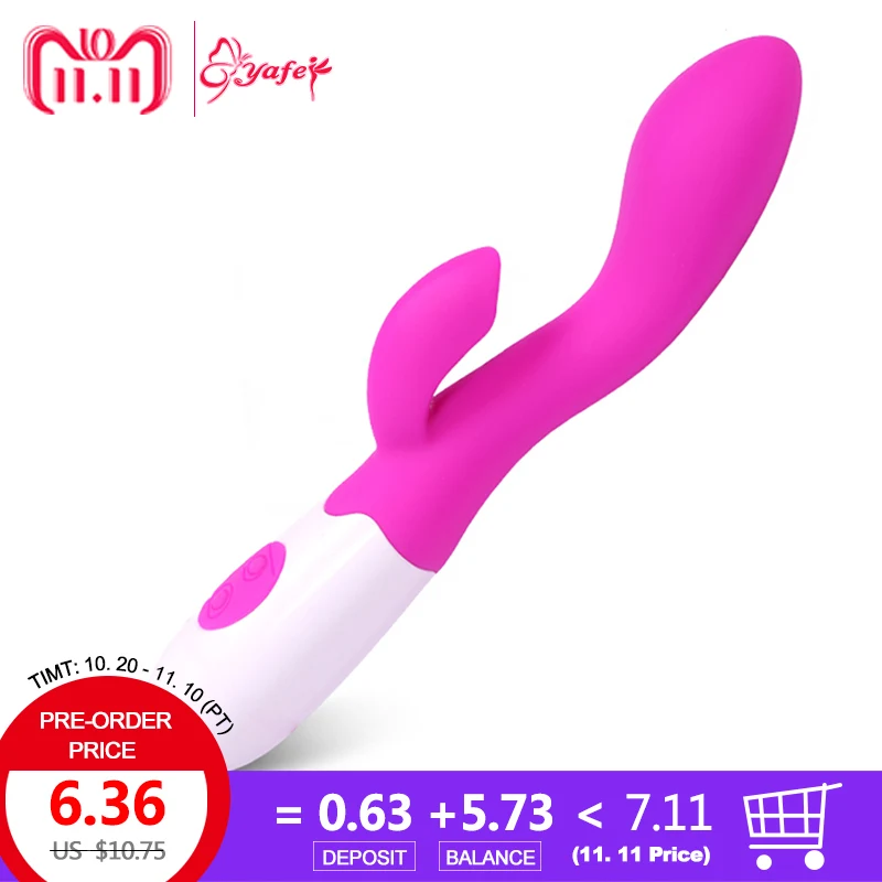 30 Speeds Silicone Dual Vibration G Spot Vibrators Rabbit Dildo clitoral stimulator Body Massager Adult Sex Toys for Women 30 Speeds Silicone Dual Vibration G Spot Vibrators Rabbit Dildo clitoral stimulator Body Massager Adult Sex Toys for Women