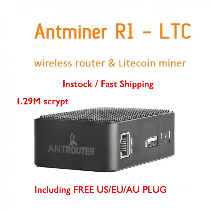BITMAIN R1 LTC miner AntRouter Portable LTC Miner Scrypt ASIC Litecoin Mining Machine+WiFi Router USB R1-LTC BITMAIN R1 LTC miner AntRouter Portable LTC Miner Scrypt ASIC Litecoin Mining Machine+WiFi Router USB R1-LTC