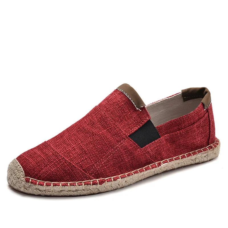 

BRKWLYZ Mens Shoes Casual Male Breathable Canvas Shoes Men Chinese Fashion 2019 Soft Slip On Espadrilles For Men Loafers