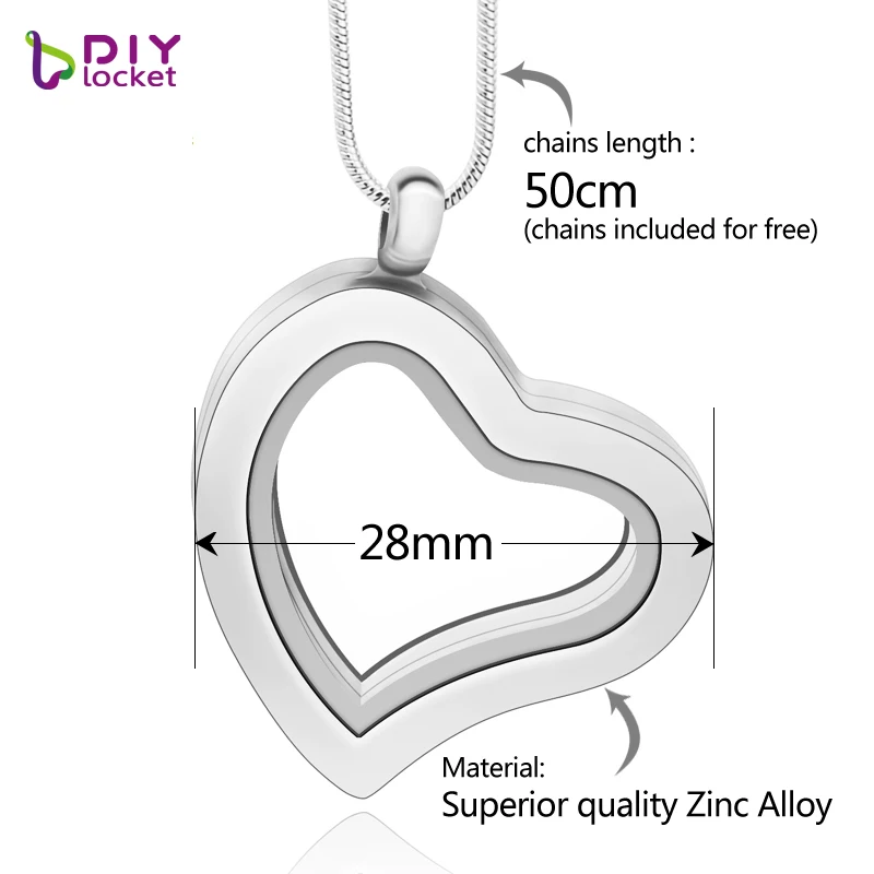 Diylocket 30 мм Магнитная стеклянная плавающая подвеска медальон ожерелье кулоны для