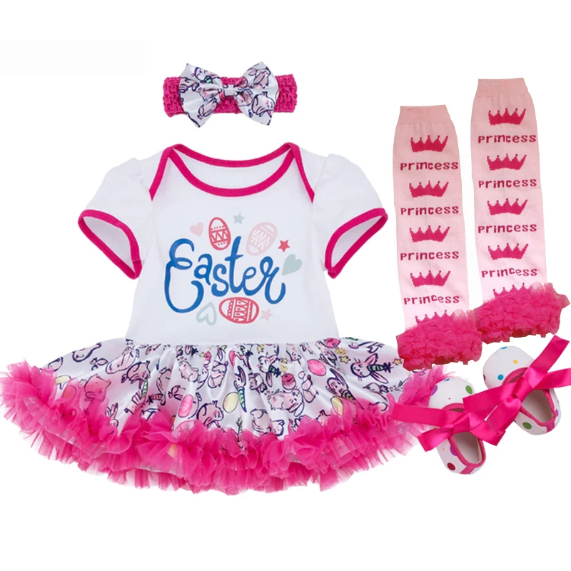 

2018 Baby Newborn Clothes Set 1st Easter Day Girl Suit Romper Tutu Dress Bebe Girl 100%Cotton Children Clothing Set High Quality