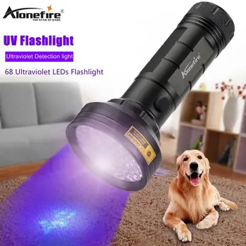 

AloneFire UV Flashlight 10W 68 LED 395 nm UV LED Torch Back Detector Light for Dog Cat Urine, Pet Stains, Bed Bugs, Scorpions