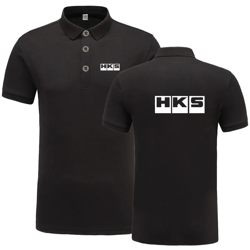 Новые летние поло для мужчины с коротким рукавом высокого качества хлопок Мода HKS Логотип Печать Повседневная рубашка-поло бизнес Camisa Polo