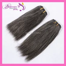 2016 New Fashion Grey Hair Bundles Straight Virgin Human Hair Extensions Machine Made Grey Hair Weft