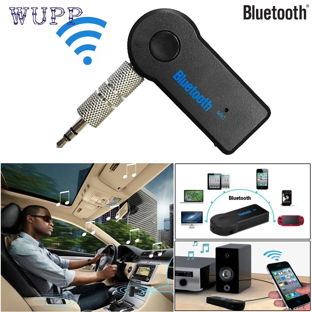 

Audio Stereo Music Home Car Receiver Adapter FM Transmitter Modulator Handsfree Car Kit 3.5mm MP3 Audio Player Bluetooth