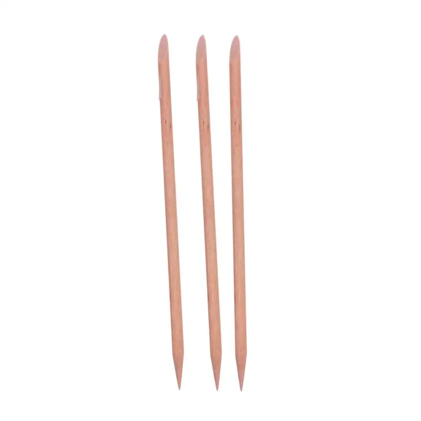 100 шт дизайн ногтей оранжевая деревянная палка палочки для отодвигания кутикулы Педикюр Маникюр Инструмент 7,4 см для женщин Красота Прямая поставка