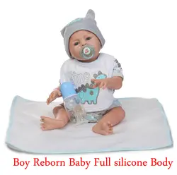 Реалистичная силиконовая кукла-младенец 20 дюймов 50 см полный силиконовые детские куклы играть дома игрушечные лошадки реальные мягкие reborn